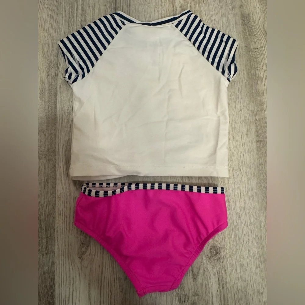 Tommy Bahama Kids Flamingo Swim Set - Pink and White